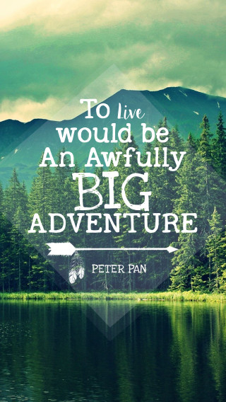 Quote lake mountain forest nature 2 - storybook illustration free wallpaper