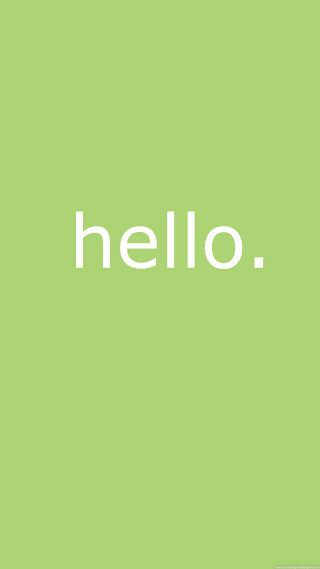 Green background hello white outline - the word free wallpaper