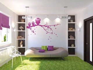 Living room owls mural craola - craola free wallpaper