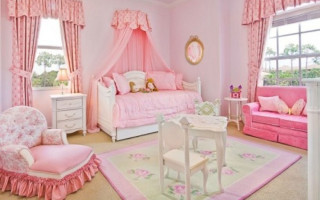 Pink bedroom canopy bed furniture - a pink rug free wallpaper