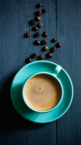 Coffee cup coffee beans table 3 - a table next free wallpaper