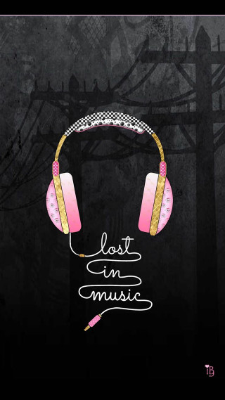 Last in music pink gold - stuckism free wallpaper