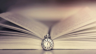 Book clock folded pages background - florianne becker free wallpaper