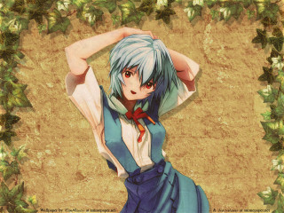 Woman blue hair bow tie - official free wallpaper for desktop