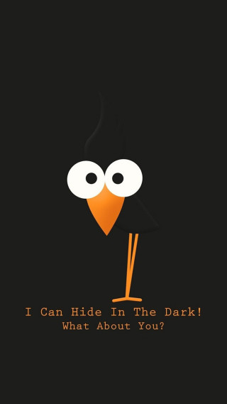 Black background bird caption says - free halloween wallpaper