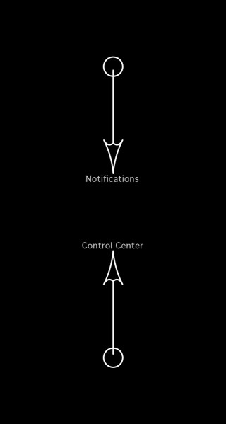 Notifications control center arrows black - symmetric free wallpaper