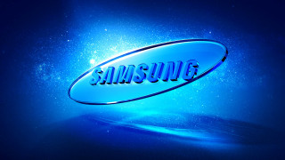 Blue samsung logo dark background - an gyeon free wallpaper for desktop