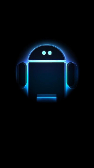 Dark background glowing blue object - dark free wallpaper