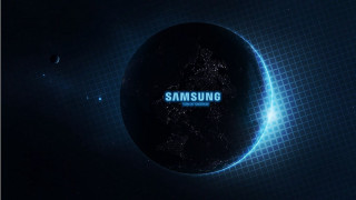 Blue black background samsung center - beeple free wallpaper