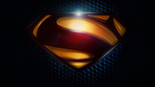 Superman logo dark background light - center free wallpaper