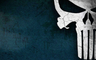 Skull black white wall blue - a wall free wallpaper for desktop