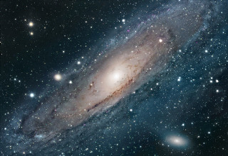 Galaxy colorful bright blue disk - galaxy in the sky free wallpaper