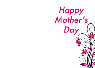 Mothers day card pink flower - digital free wallpaper for desktop