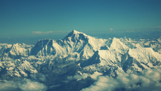 Mountain range airplane window clouds 4 - alson s. clark free wallpaper