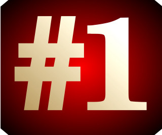Red white number one sign - international typographic style free wallpaper for desktop