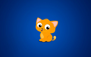 Cartoon cat blue background smile - a big smile free wallpaper