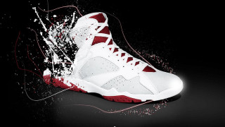 Sneakers splashing paint black background 2 - a pair of sneakers free wallpaper