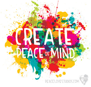 Colorful quote peace mind splashes - naive free wallpaper