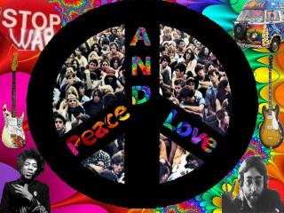 Peace sign people guitar hippie - 1 9 6 0 s free wallpaper