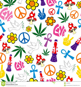 Peace signs pattern colorful designs - naive free wallpaper