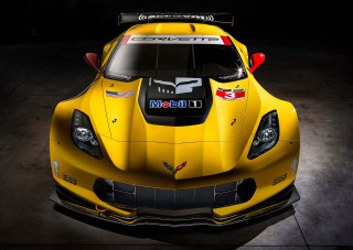 Yellow sports car hood up - the front of its free wallpaper