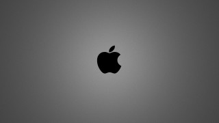Black white apple logo gray - a black apple logo free wallpaper