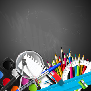Pencils rulers magnifyingglass blackbackground academicart - behance hd free wallpaper