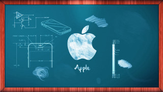 Chalkboard apple drawing pencil phone - a chalkboard free wallpaper