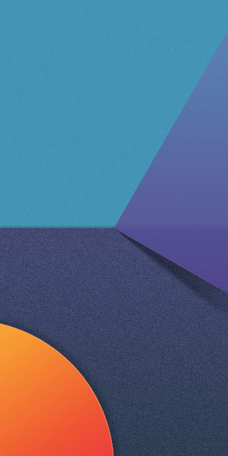 Blue orange background half circle - left free wallpaper