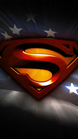 Superman logo american flag spotlight - americo makk free wallpaper