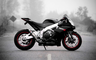 Motorcycle parked road foggy day - the foggy day time free wallpaper