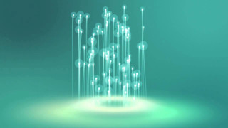 Bubbles floating blue background green - a blue wall free wallpaper