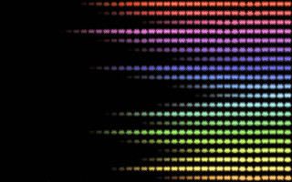 Black background rainbow dots lines - chromatic free wallpaper