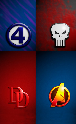 Logos color shapes series different - marvel free wallpaper