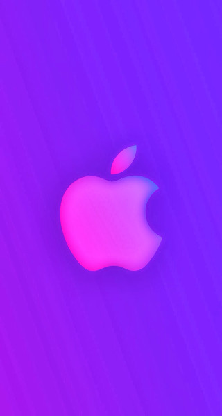 Pink apple logo purple background - a pink stripe free wallpaper