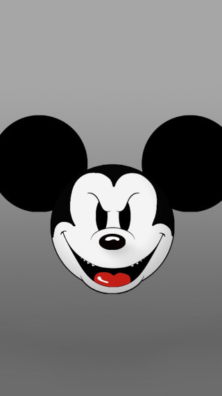Mickey mouse face red tongue - a black nose free wallpaper