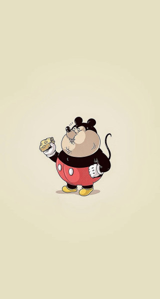 Cartoon character donut mouse back - a mouse free wallpaper
