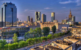 City skyline train bridge architecture - edi rama free wallpaper
