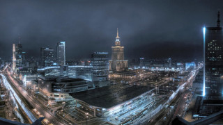 Cityscape trainstation night lights neoism - neoism free wallpaper