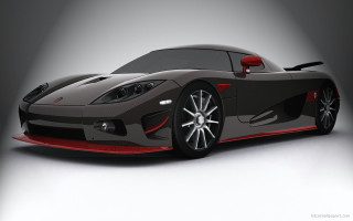 Gray red sports car digital - a red stripe free wallpaper