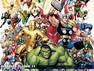 Avengers characters group comic book - a group together free wallpaper