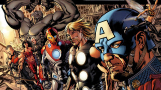 Avengers group cityscape giant iron - alan davis free wallpaper