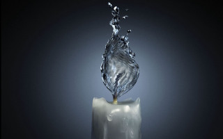 Candle water splash dark room - a candle free wallpaper