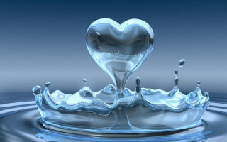 Heart shaped water drop crown - free love wallpaper