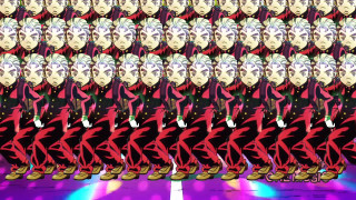 Red black uniforms man woman - madhouse free wallpaper