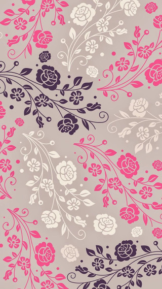 Pink blue flowered wallpaper white - a blue border free wallpaper