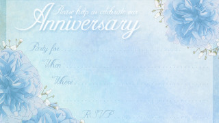 Blue floral wedding anniversary party - floral free wallpaper
