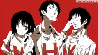 Anime characters hands on faces - poster art free wallpaper