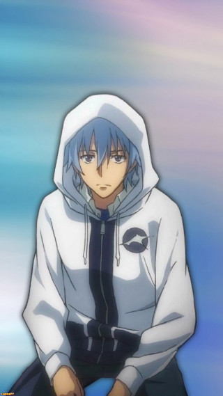 Man sitting blue white hoodie - background free wallpaper