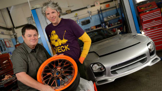 Man woman car garage tire - a car in a garage free wallpaper